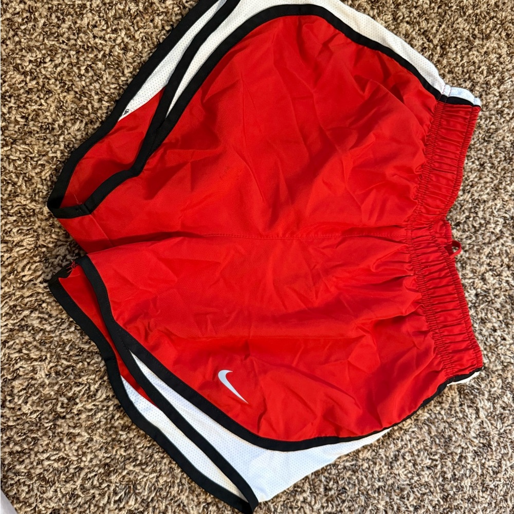 Nike Red and Black Athletic Shorts